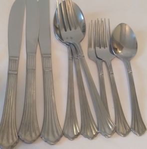 Estia stainless Olympia 9 pc Flatware Dinner Forks Knives, Teaspoons, Spoons